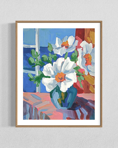 Still Life with Matilija Poppies II