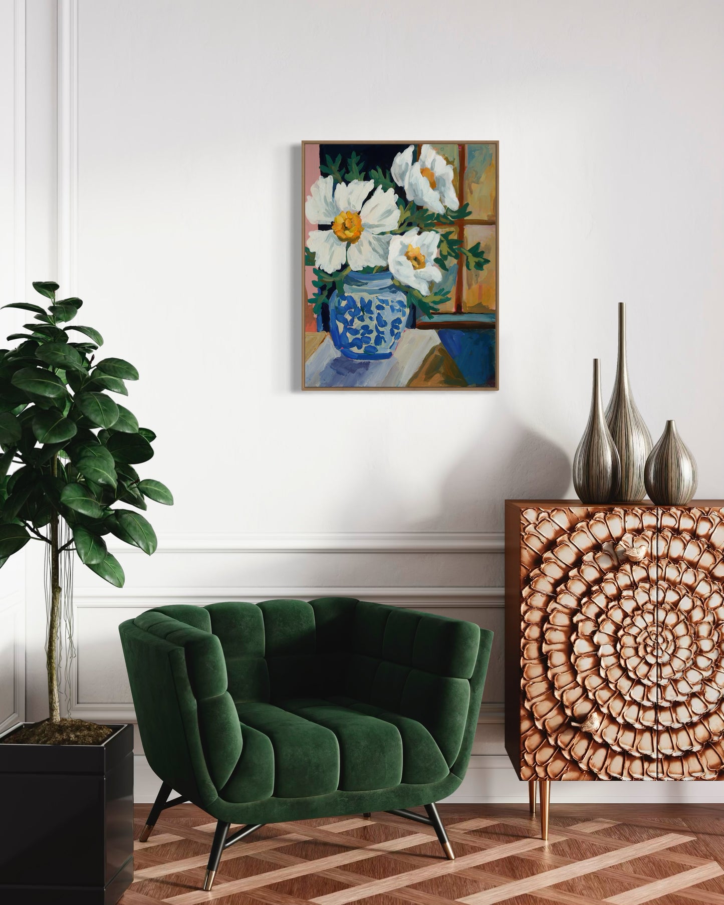 Still Life with Matilija Poppies I