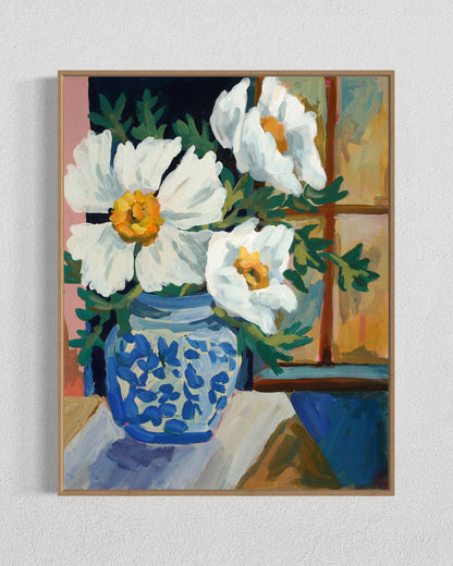 Still Life with Matilija Poppies I
