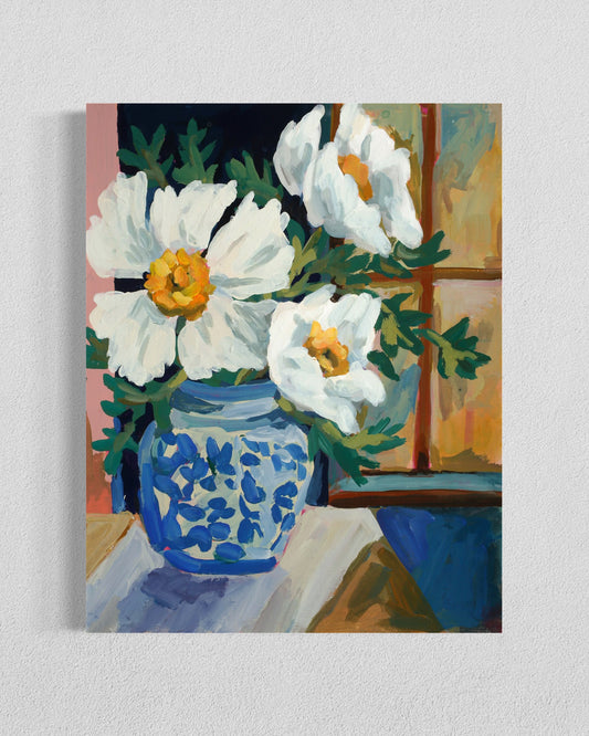 Still Life with Matilija Poppies I